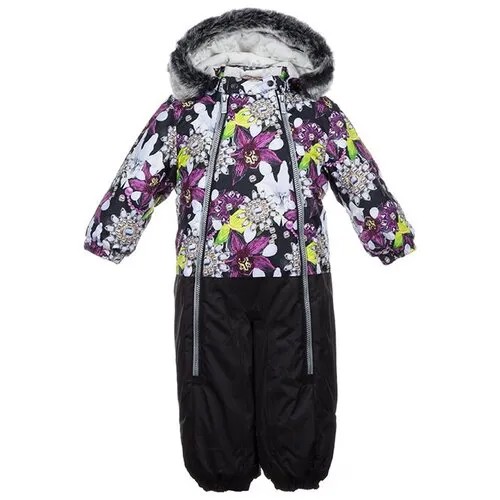 Комбинезон зимний Huppa _Devon 2 36160230-81509 81509, black pattern/ black, размер 80