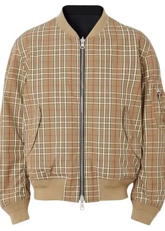 Burberry двусторонний бомбер в клетку