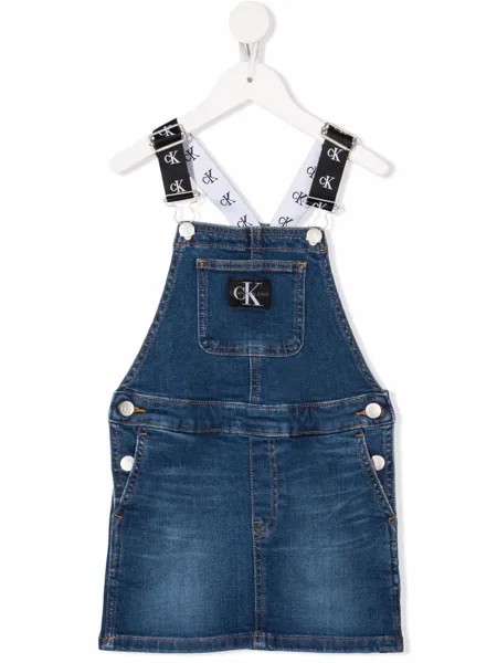 Calvin Klein Kids джинсовая юбка с лямками