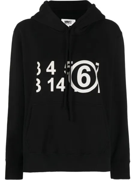 MM6 Maison Margiela худи с принтом, черный