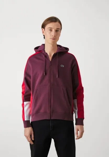 Толстовка ELEVATED COLORBLOCK UNISEX Lacoste, цвет spleen/red flour