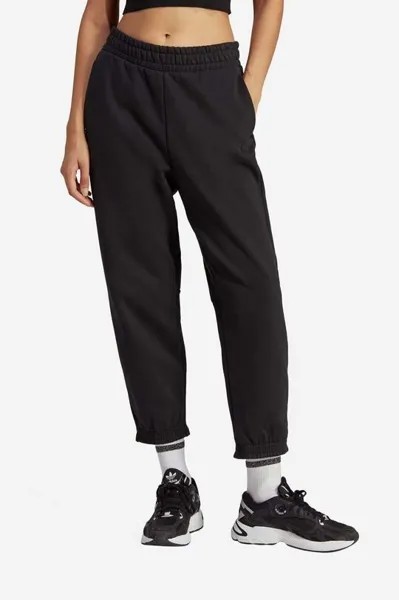 Хлопковые спортивные штаны adidas Originals, черный