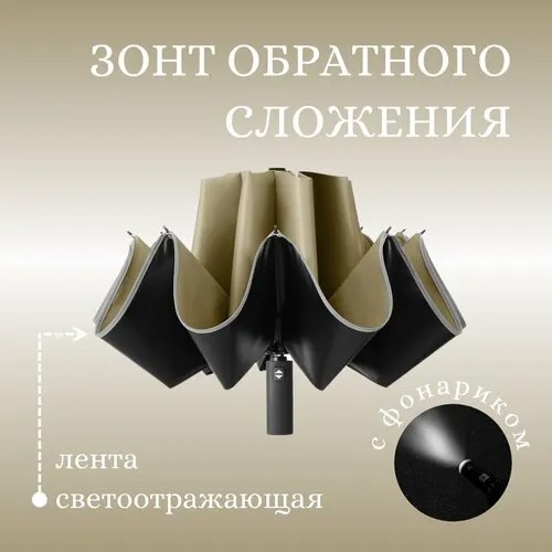 Смарт-зонт зеленый, хаки