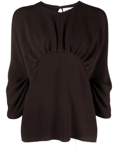Lanvin блузка со сборками, коричневый