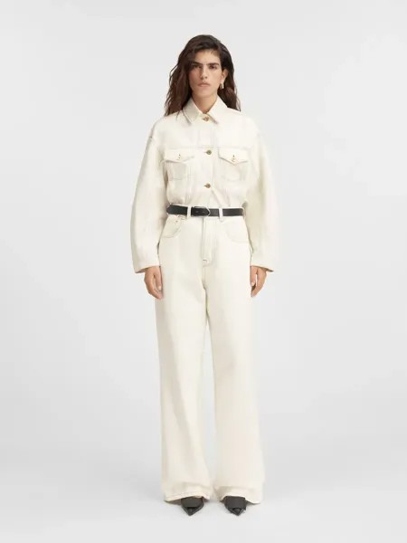 Джинсы оверсайз Ле де Ним большой Jacquemus, кремовый/табачный