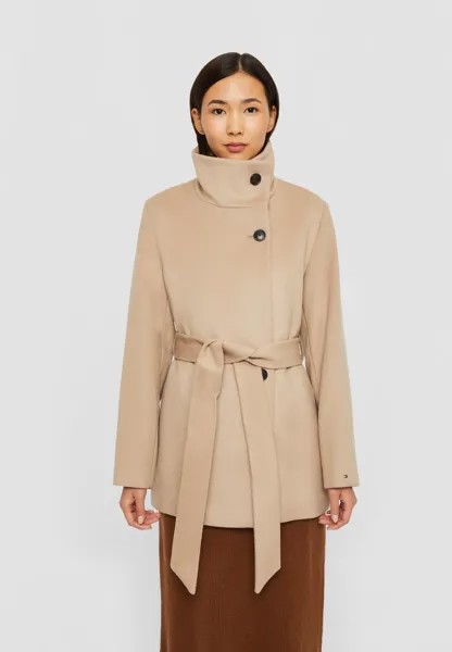 Полупальто Belted Funnel Tommy Hilfiger, бежевый