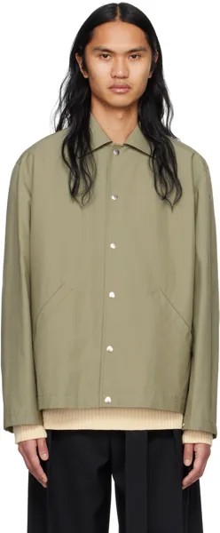 Куртка цвета хаки с принтом Jil Sander