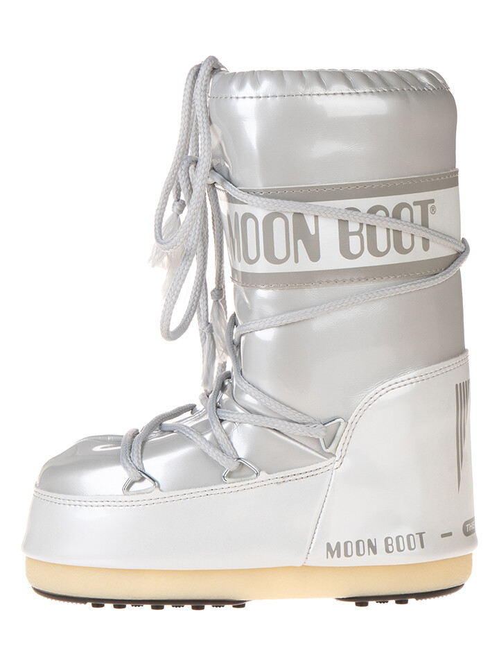 Ботинки Moon Boot Winterstiefel Icon Vinile Met, серебряный