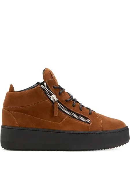 Giuseppe Zanotti кроссовки Frankie на платформе, коричневый