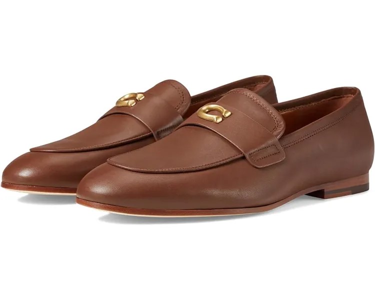 Лоферы COACH Sculpt C Leather Loafer, цвет Saddle