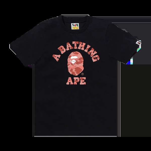 Футболка BAPE 1st Camo College 'Black/Pink', черный
