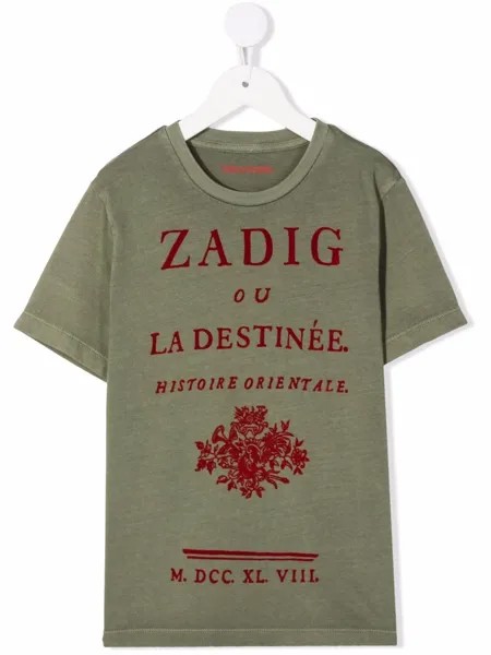 Zadig & Voltaire Kids футболка с логотипом