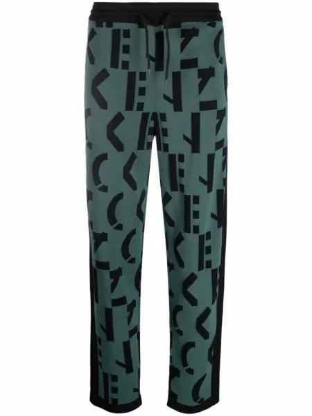 Kenzo джоггеры с логотипом, зеленый