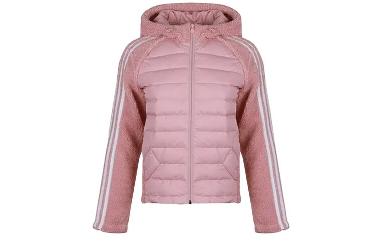 Пуховик женский розовый Adidas, розовый