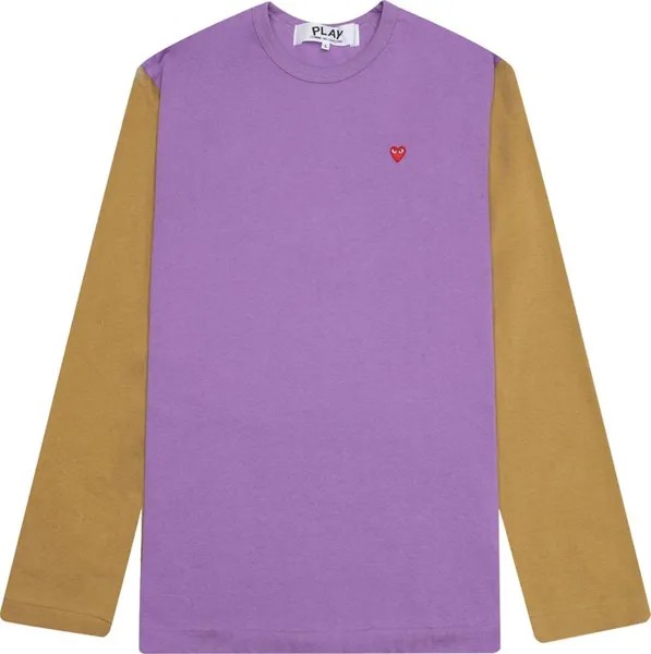 Футболка Comme des Garçons PLAY Bi-Colour T-Shirt 'Purple/Olive', фиолетовый