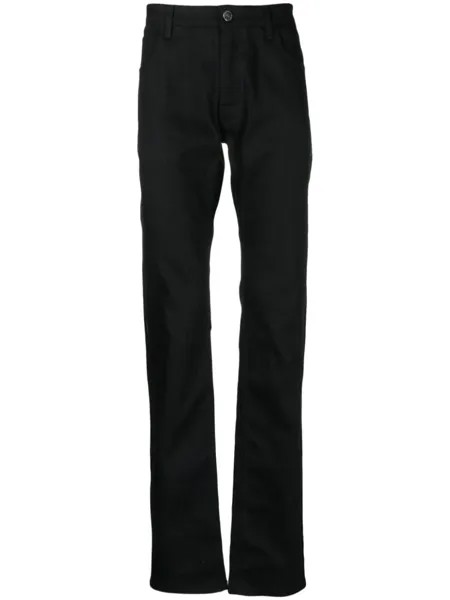 Raf Simons брюки с нашивкой-логотипом, черный