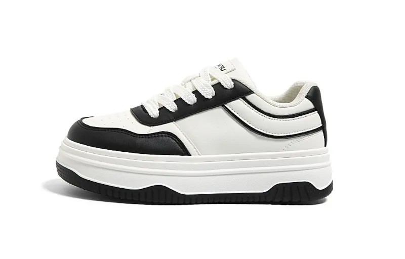 Кроссовки HUANQIU Skateboarding Shoes Women's Low-top, бежевый/черный