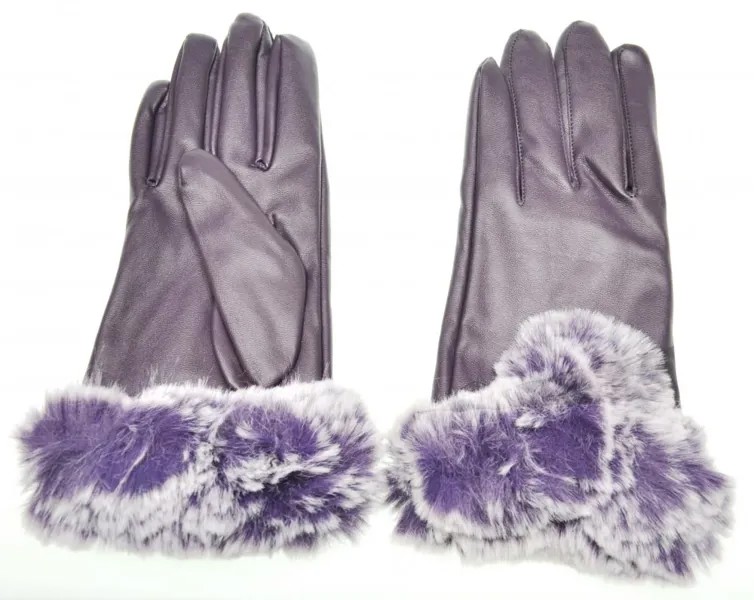 Перчатки женские Gsmin Gsmin Leather Gloves фиолетовые, р. 7