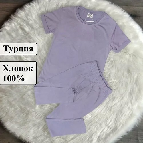 Пижама  Zara, размер 9-10 лет 140 см, лиловый