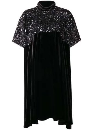 Talbot Runhof асимметричное платье с пайетками