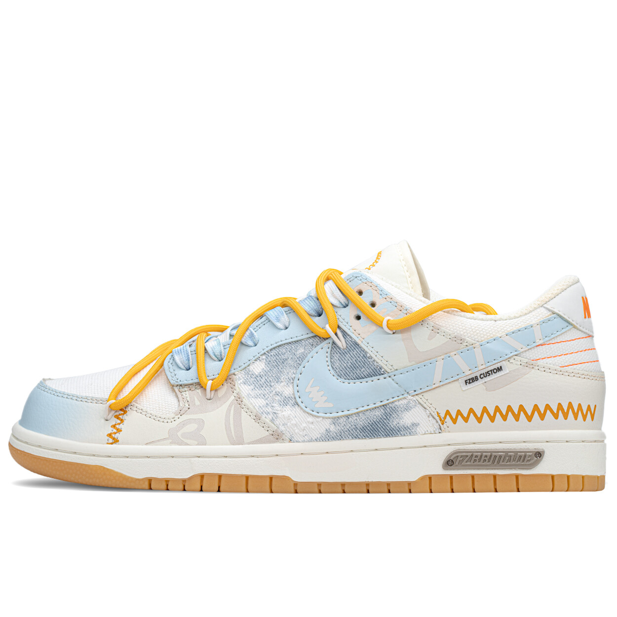 Кроссовки Nike Dunk Skateboarding Shoes Unisex Low-top Beige/Yellow, хаки/желтый