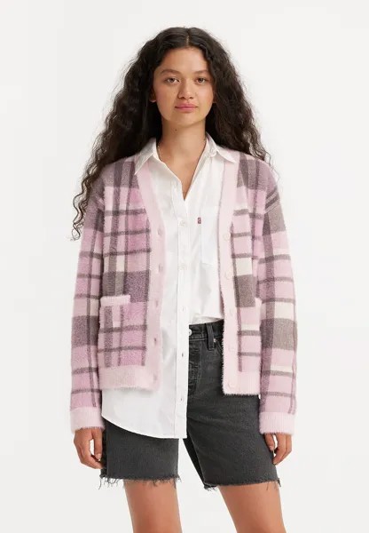 Кардиган Levi's BETTY CARDIGAN POCKETED, Розали в клетку на память сиреневый