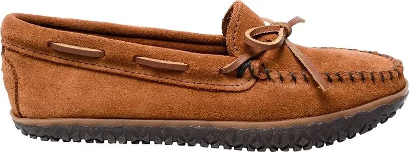 Женские лоферы Minnetonka с протектором и завязками, коричневый