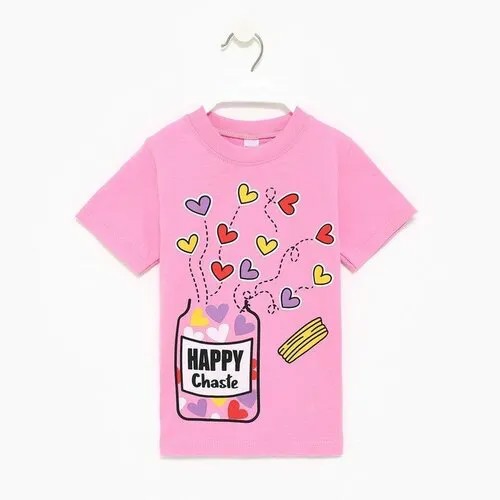 Футболка CHASTE KIDS, размер 30, розовый, сиреневый