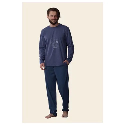 Пижама мужская со штанами Key MNS 744 B21, Синий L(50-52)