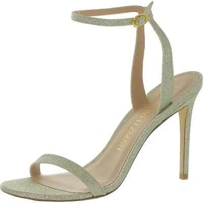 Stuart Weitzman Женские серебряные нарядные сандалии с открытым носком 9,5 средний (B,M) BHFO 9485