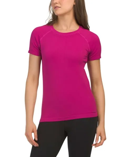 Бесшовная активная рубашка Zaia с короткими рукавами 90 Degree By Reflex, цвет Fuchsia