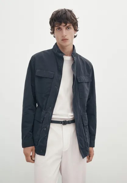 Демисезонная куртка Massimo Dutti, темно-синий