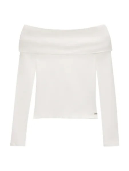 Лонгслив Pull&Bear, белый