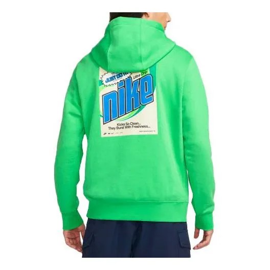 Толстовка Men's Nike Sportswear Keep It Clean Casual Sports Pullover Fleece Lined Green, зеленый