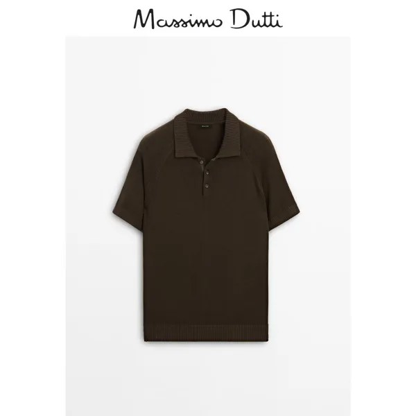 Рубашка-поло мужская Massimo Dutti с короткими рукавами, красный