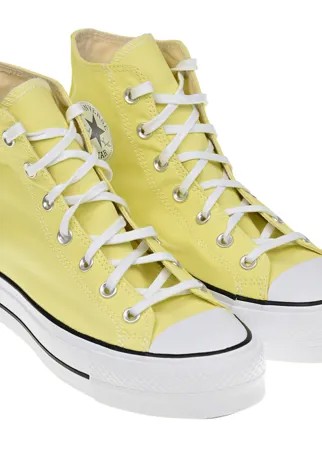 Желтые кеды на высокой подошве Converse детские