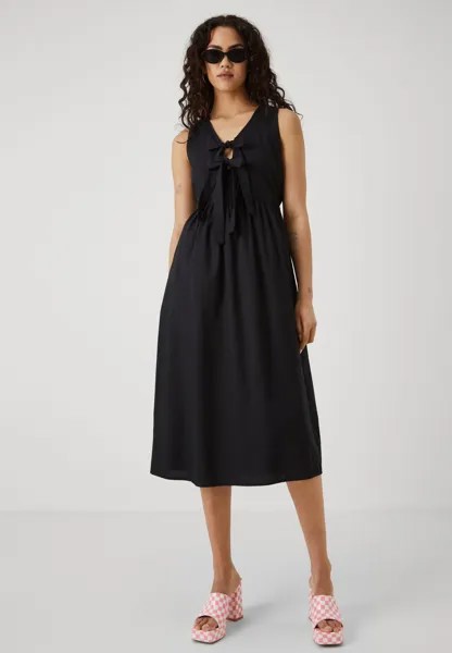 Дневное платье Vmgili Calf Tie Dress Vero Moda, черное