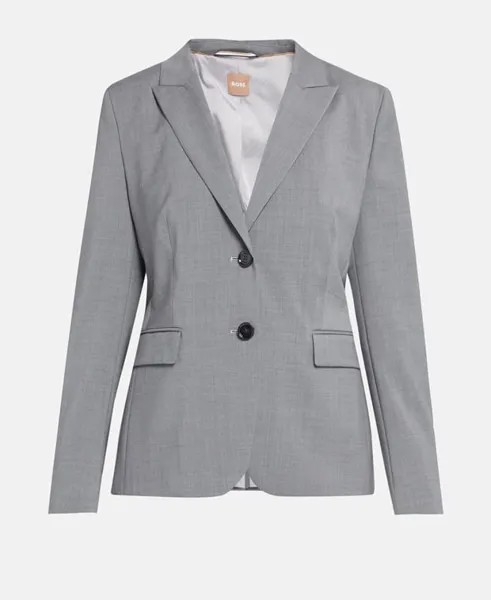 Шерстяной пиджак Boss, цвет Medium Grey