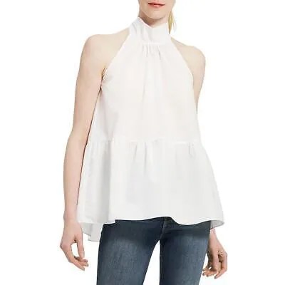 Theory Женская многоярусная блузка с открытой спиной Рубашка с лямкой на шее BHFO 6909