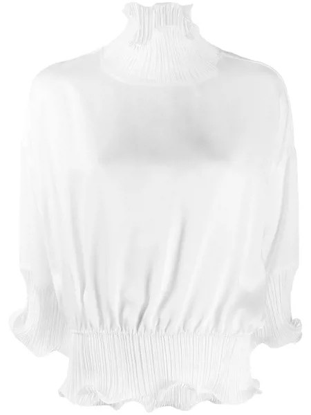 Givenchy блузка с оборками и высоким воротником