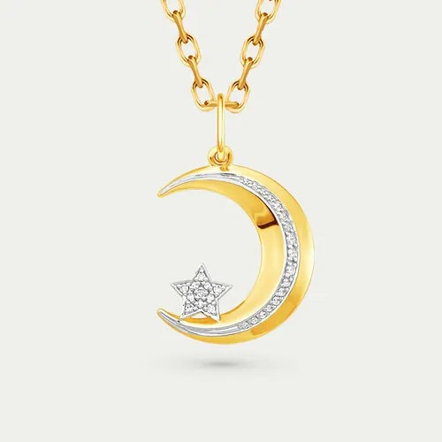 Подвеска GOLD CENTER, желтое золото, 585 проба, фианит