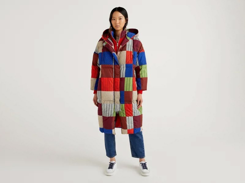 Пуховик женский United Colors of Benetton 21A_2GG3DN004 разноцветный S
