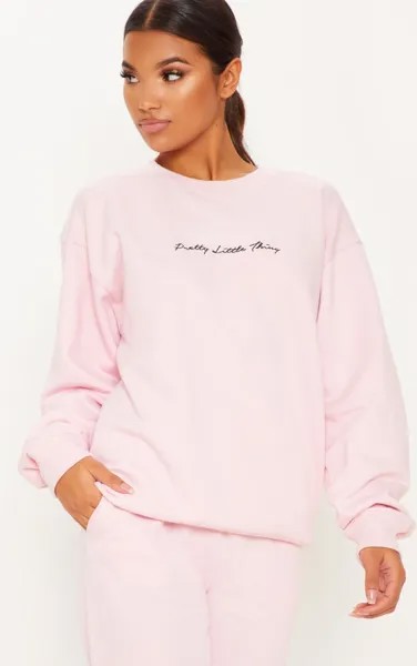 PrettyLittleThing Детский розовый свободный базовый свитшот
