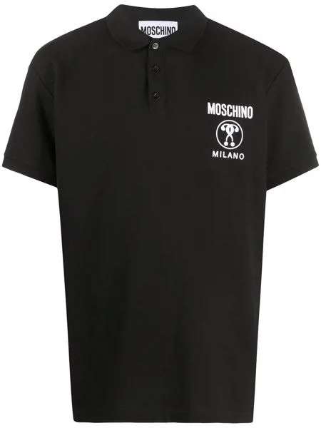 Moschino рубашка поло Double Question Mark