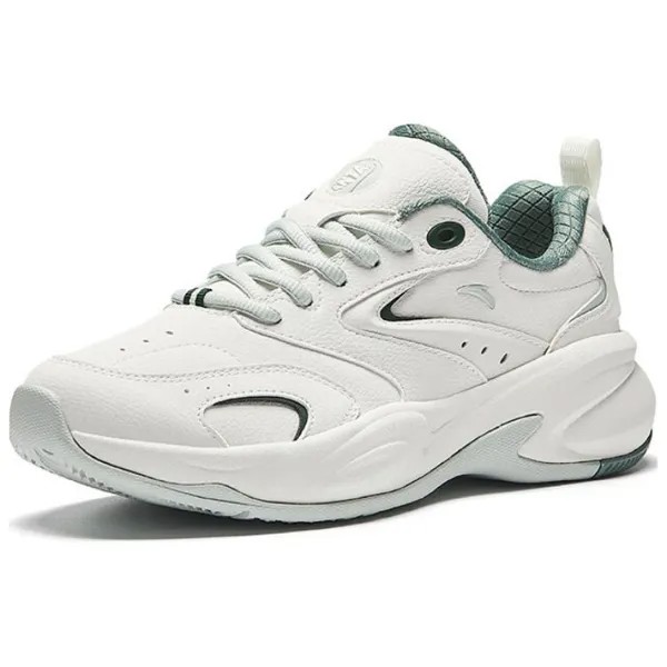 Кроссовки ANTA ACE Chunky Sneakers Women's Low-top Ivory/Ink Green/White Gray Green, слоновая кость/зеленый