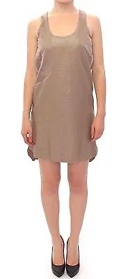 Платье ALYSI Коричневое пэчворк с металлизированной майкой Mini IT42 / США 8 / М Рекомендуемая розничная цена 360 долларов США