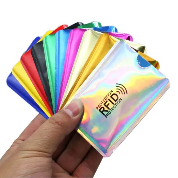 Анти-Rfid Бумажник банка карты держатель Id карт дело защиты металла кредитной карты держатель 6 * 9.3 cm