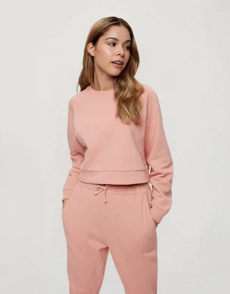 Розовый свитшот с круглым вырезом Miss Selfridge-Розовый цвет