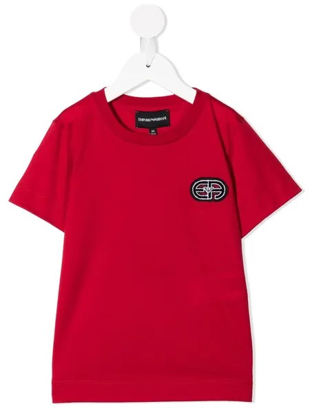 Emporio Armani Kids футболка с нашивкой-логотипом