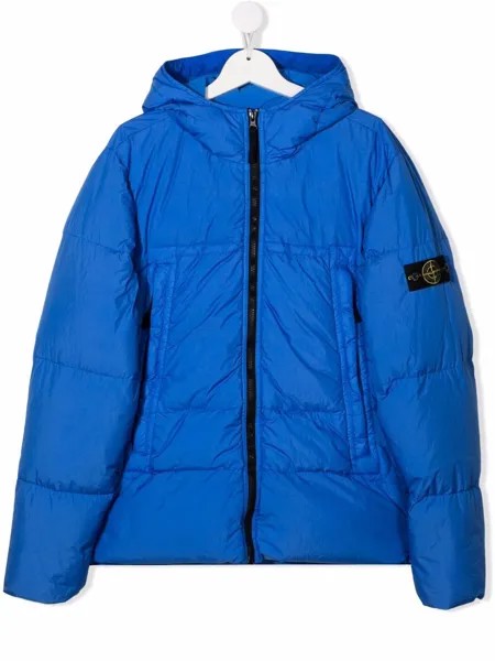 Stone Island Junior пуховик с капюшоном